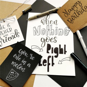 Handletteringpaper smooth A4 (gemischt weiss-braun-schwarz)