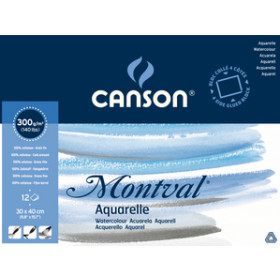 CANSON Aquarellblock "Montval", rundum geleimt,...